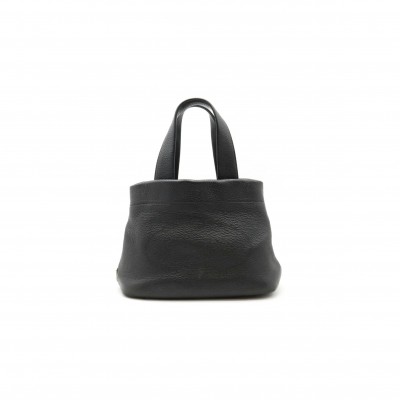 PRADA PERFORATED SMALL LEATHER TOTE BAG BLACK 1BC384 (32*24*14cm) 